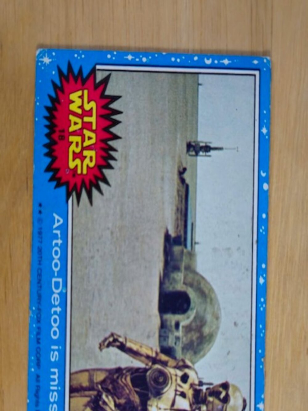 TOPPS 1977 R2-D2 Is Missing Trading Card #18